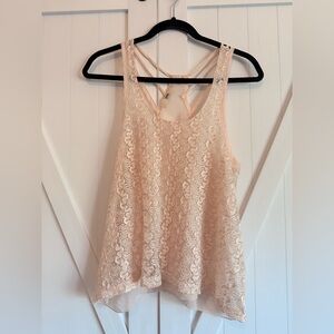 ISSI Blush Lace Tank with Strappy Racerback